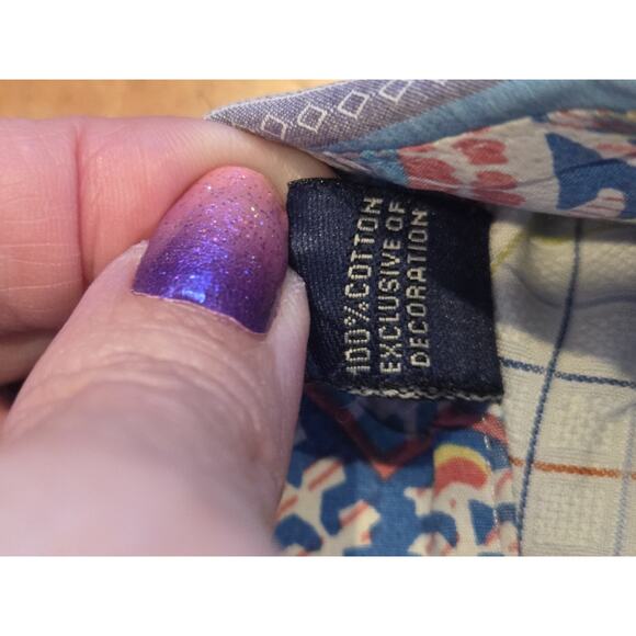 Robert Graham Shirt Men's Blue Striped Button Up Colorful Work Flip Cuff | M EUC - Picture 15 of 16